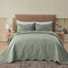 Kingnex ultrasonic quilted coverlet with smooth surface and durable stitching