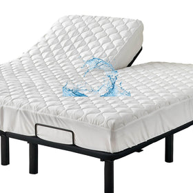 Kingnex waterproof quilted split-top king protector pad maintaining dryness and mattress protection