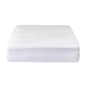 Kingnex camper bed setup with the protector on a bunk mattress