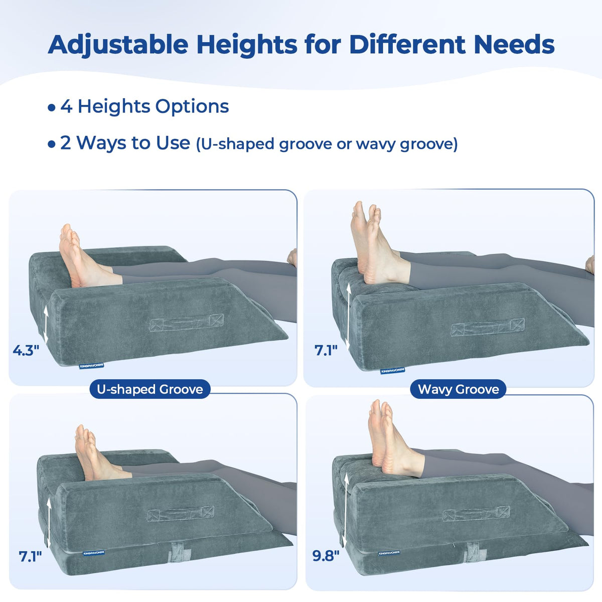 KingPavonini anti-slip base keeps the pillow from shifting during sleep.