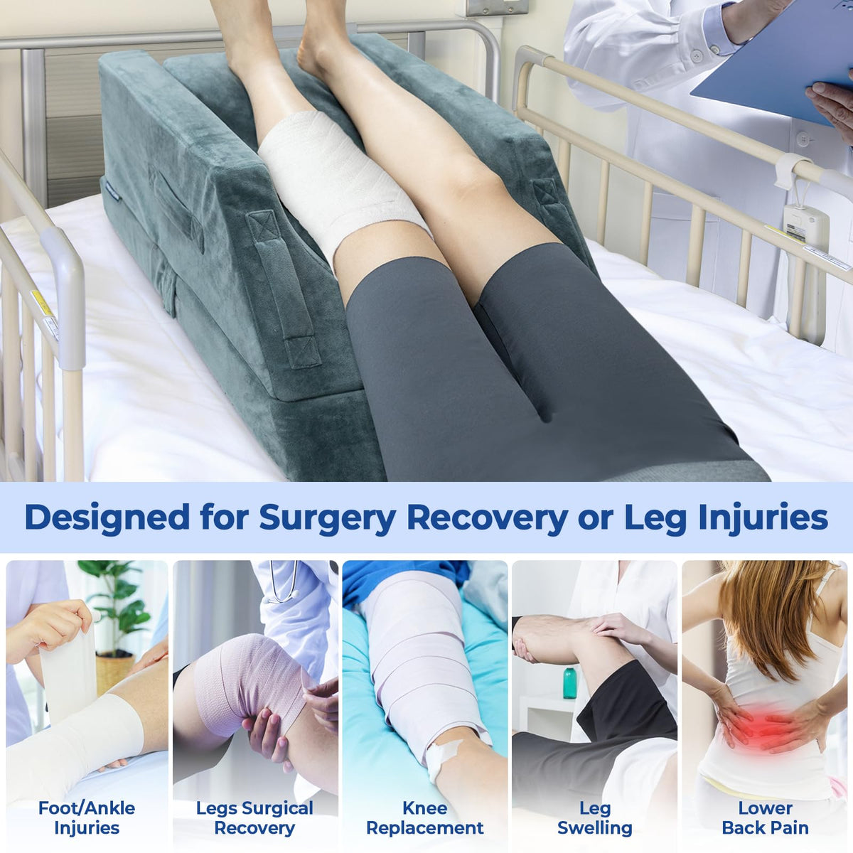 KingPavonini scenario of resting after surgery with elevated legs.