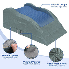 KingPavonini leg elevation pillow used for resting on bed or sofa.