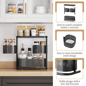 Kingrack cosmetic shelf holds makeup, perfumes, and brushes neatly.