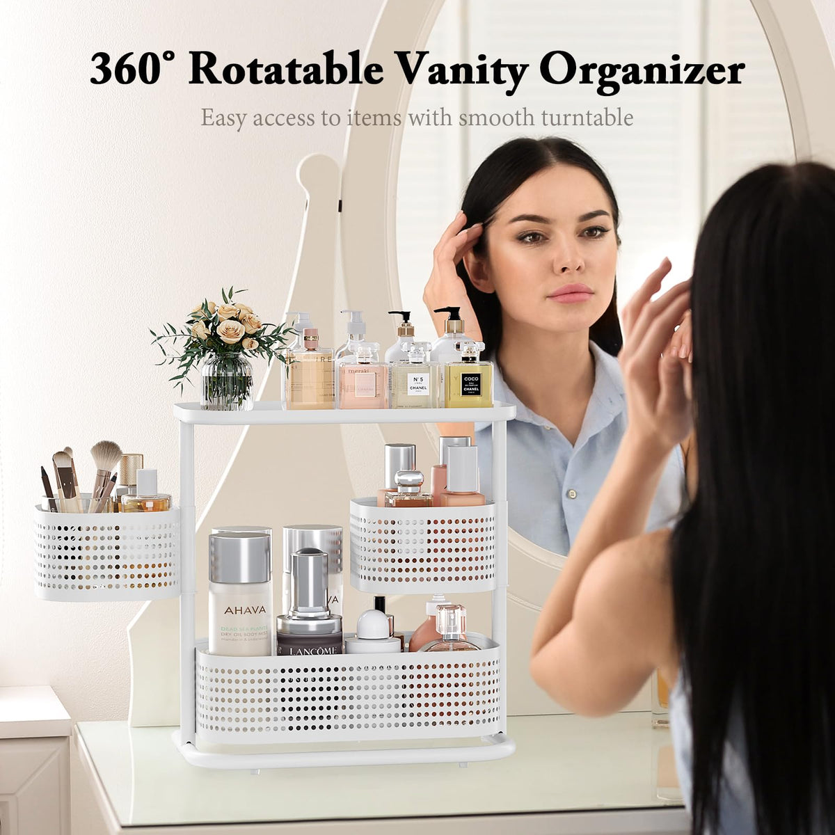 Kingrack makeup and skincare tower keeps daily essentials visible and reachable