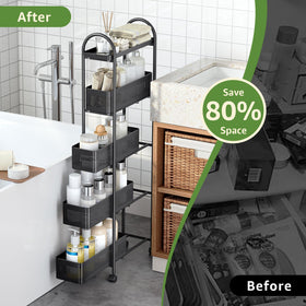 Kingrack slim cart kitchen-use ideal for spices and fruit in small kitchens.