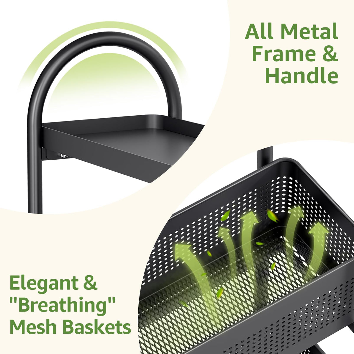 Kingrack slim cart narrow-profile fits narrow spaces in apartments.