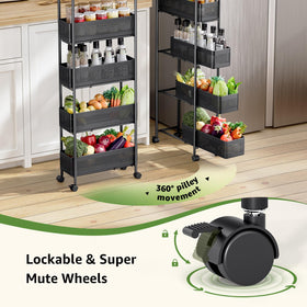 Kingrack slim cart wheels highlight smooth mobility for any room.