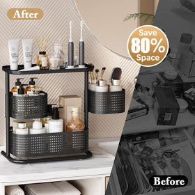 Kingrack spice rack on countertop displaying tall bottles securely.