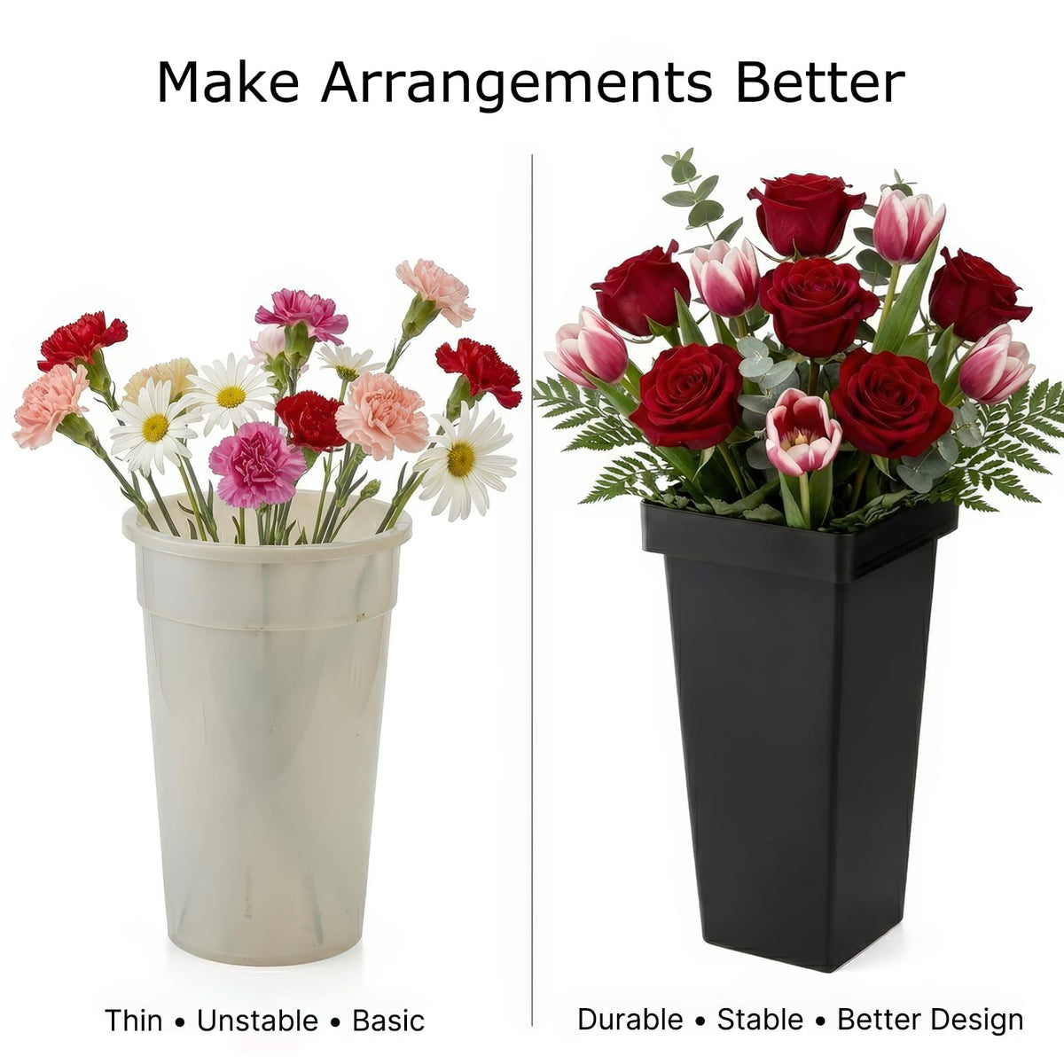 Kingrol flower prep and transport with sturdy bulk buckets for florists.