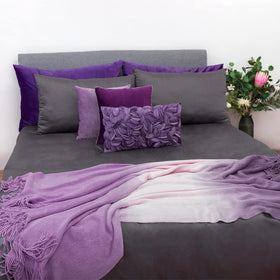 KINGROSE velvet purple pillow cover offers soft texture for cozy seating