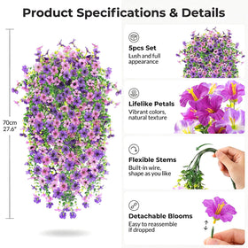 Kingsboomy artificial outdoor flowers brighten porches with durable color year-round.