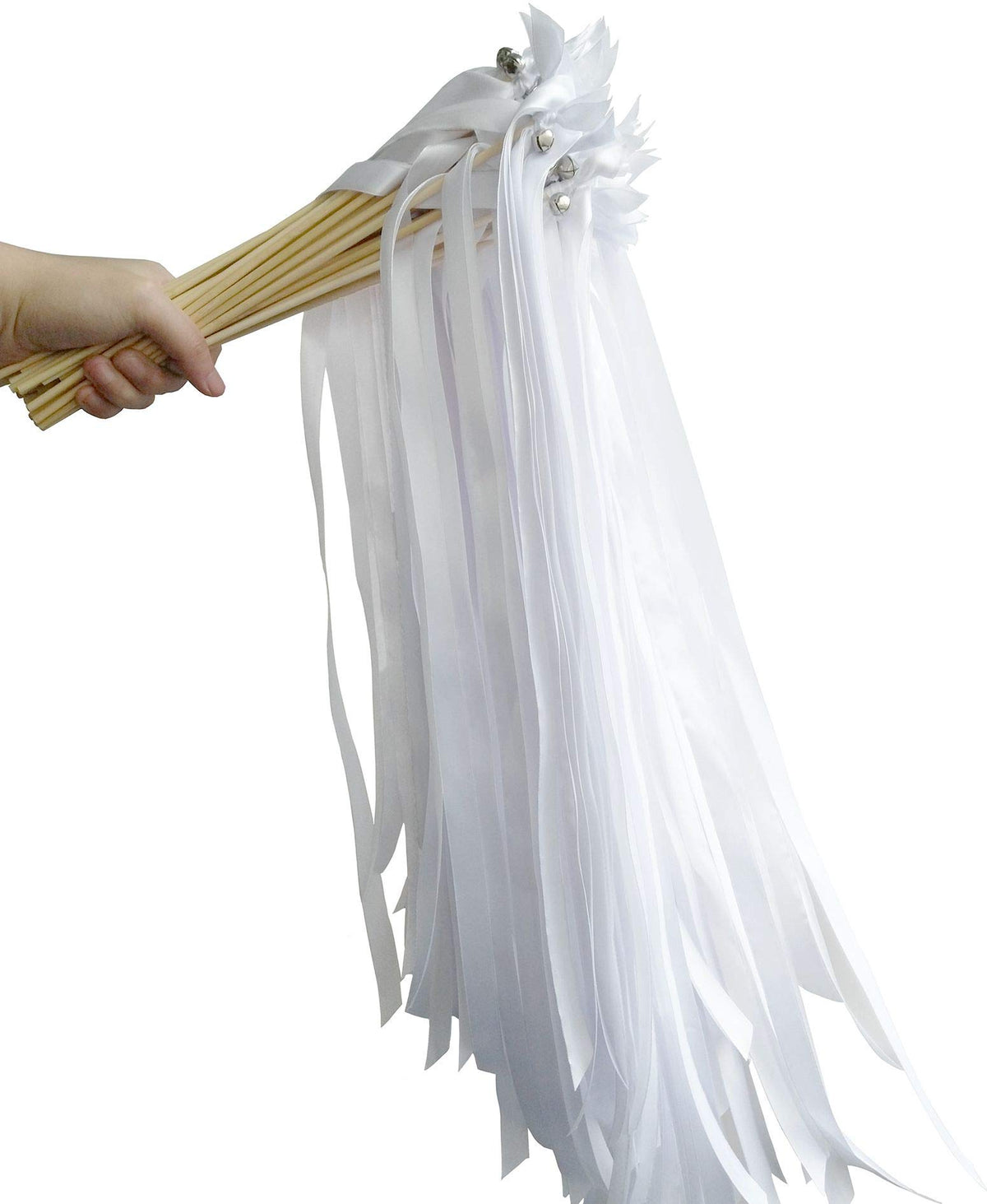 Kingsnow white ribbon wand sets festive mood during send-off