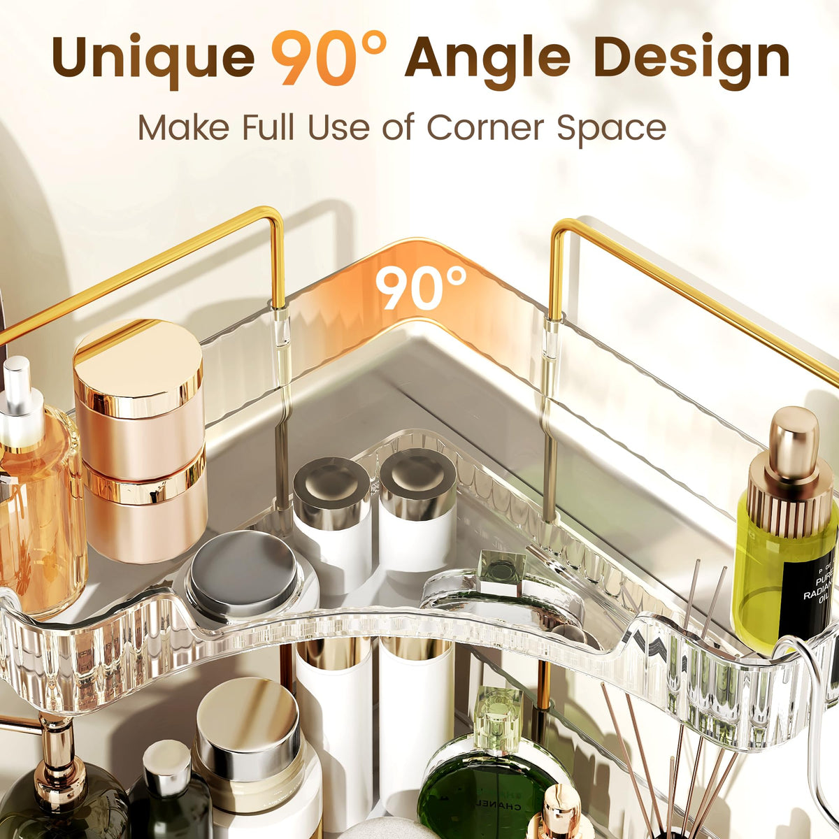 Kinkota durable metal frame resists splashes while keeping items steady