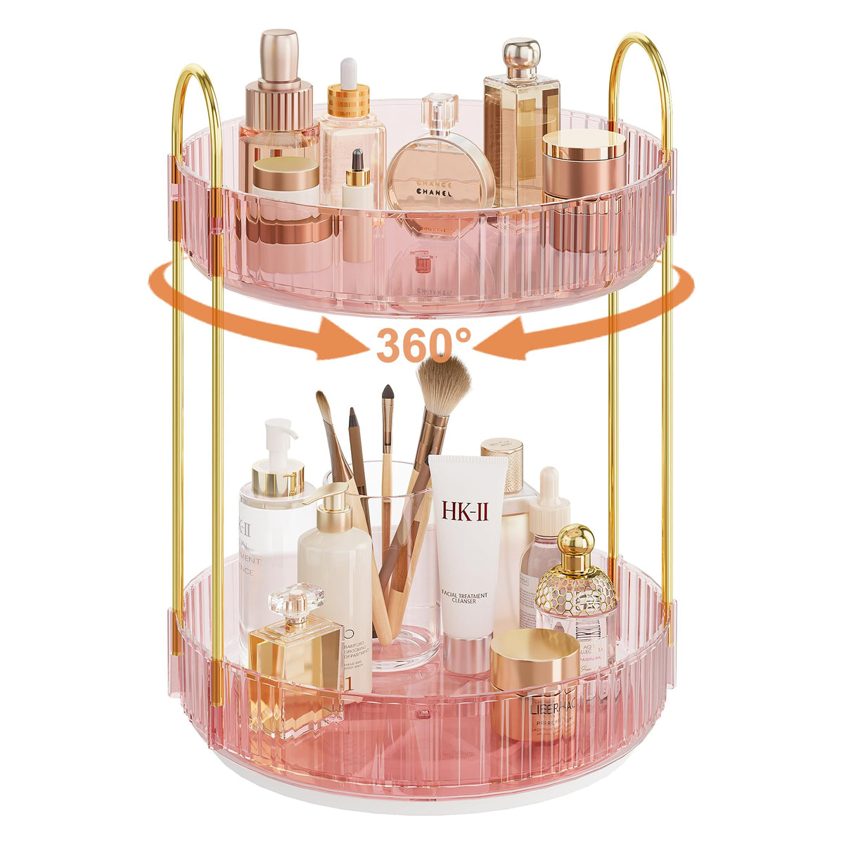 Kinkota rotating makeup organizer base with smooth 360° rotation for easy access