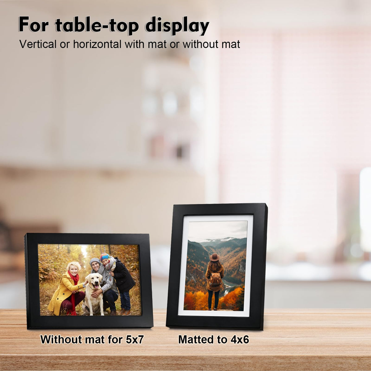 KINLINK wall-hanging frame for vertical or horizontal gallery walls.