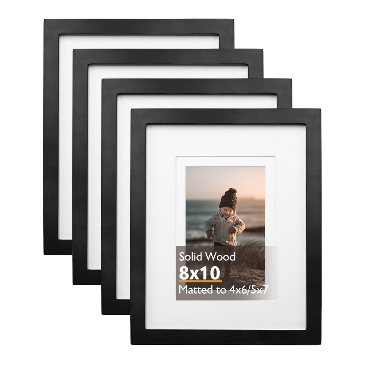 KINLINK 8x10 frame front with mat, clear display for memories