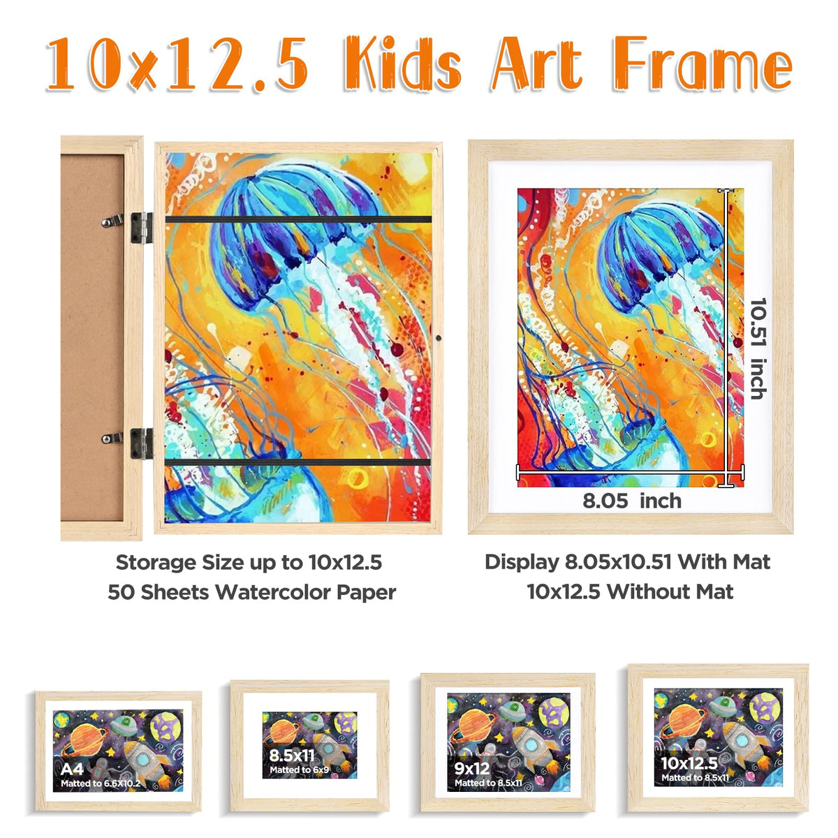 Versatile Kinlink art display suitable for drawings, photos, and keepsakes