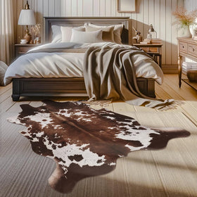 KINOGIC faux cowhide rug non-slip backing keeps the rug in place.