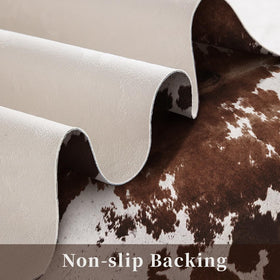 KINOGIC faux cowhide rug soft texture underfoot for comfort.