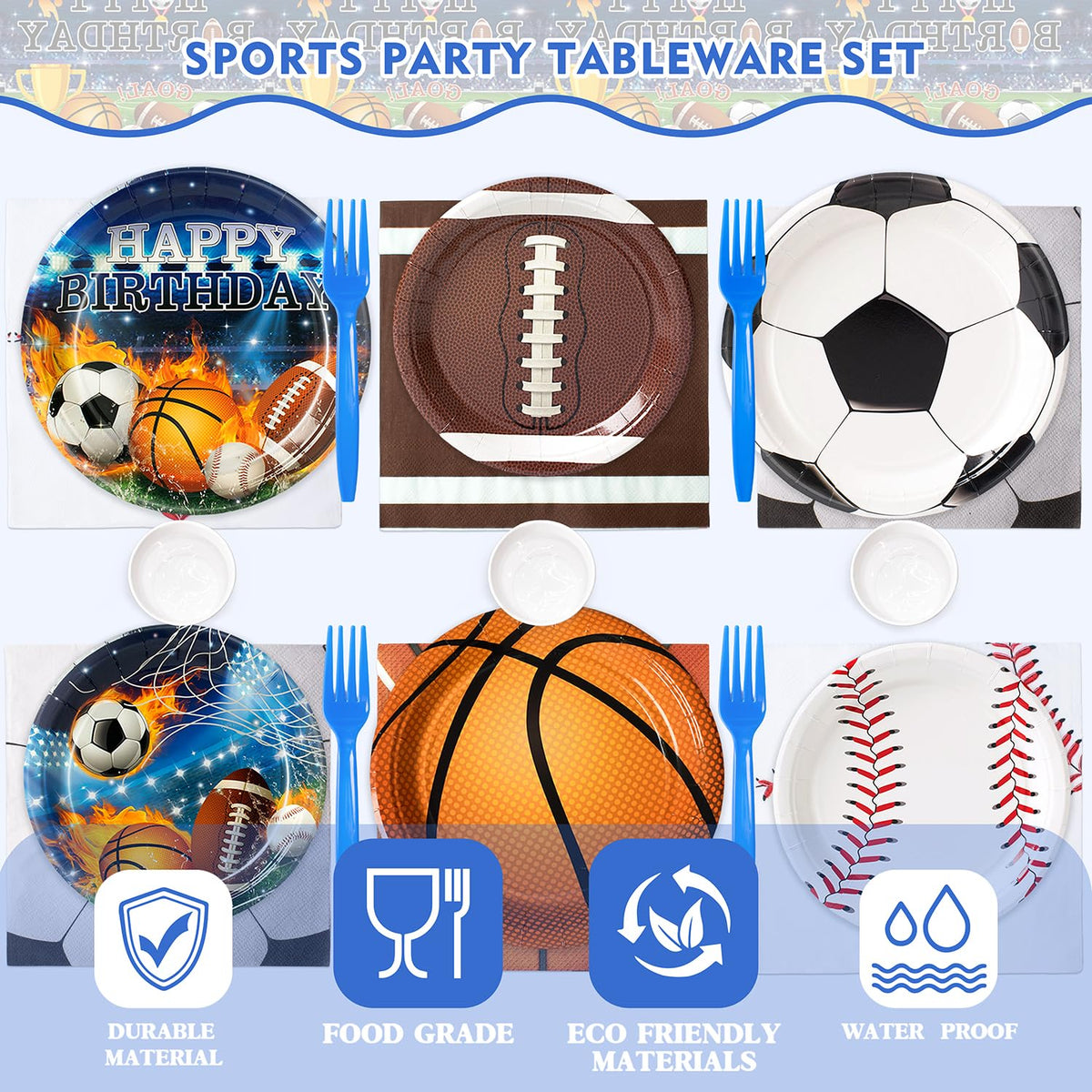 Kinovo tablecloths protect surfaces and unite the party look.