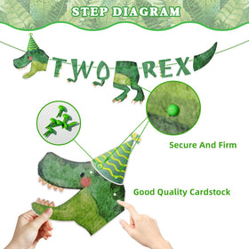 Kinovo dino cups and napkins bright designs for easy serving.