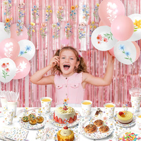 Kinovo wildflower tablecloth and cutlery deliver complete, disposable tableware solution.