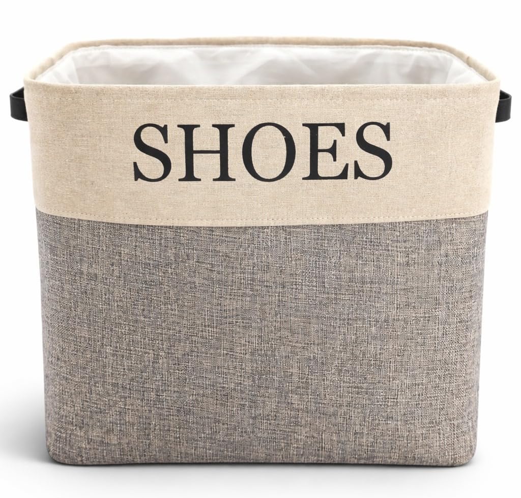 KINTNER DESIGNS shoe storage bin in hallway holds 12+ pairs for easy access.