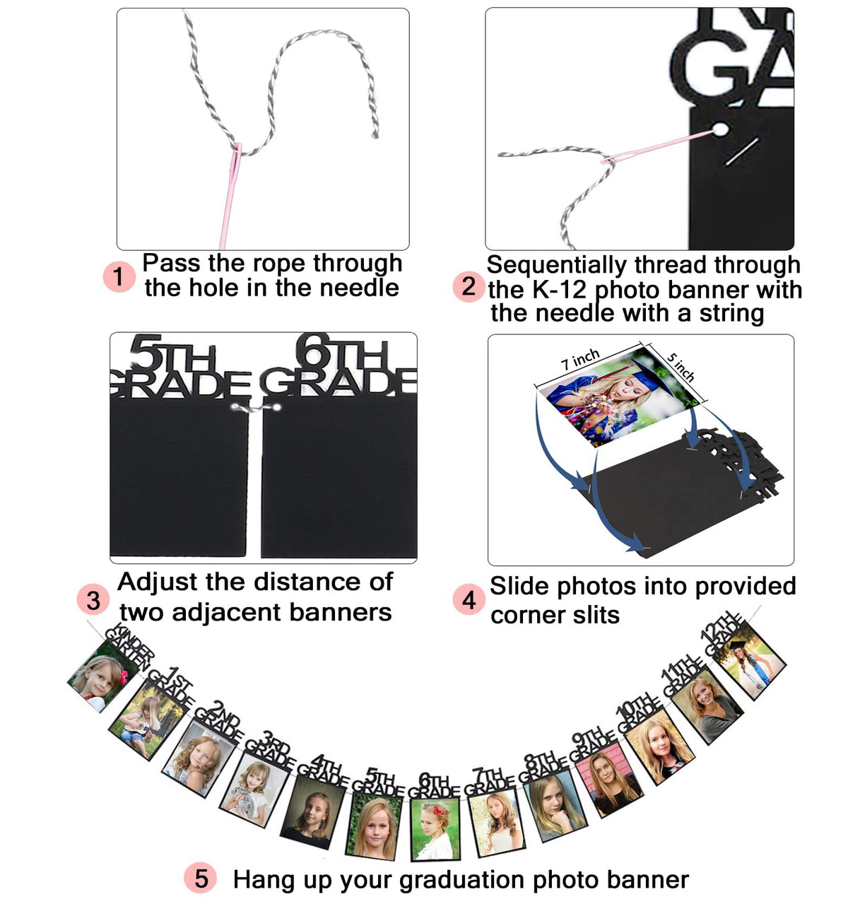 Kinylakor K-12 photo banner decor for graduation party