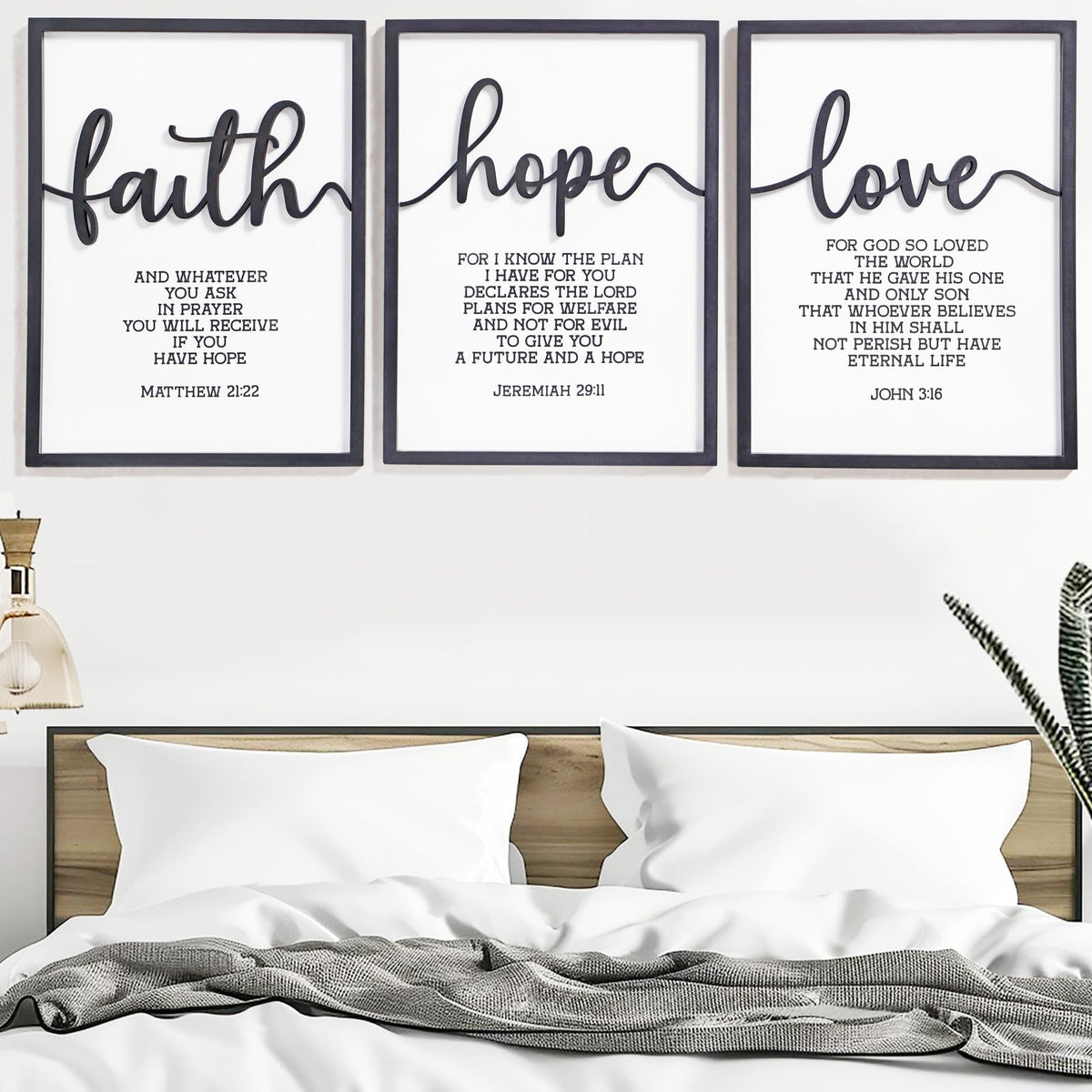 KIOSSUT bible verses wall art keeps hallway stylish and inviting.
