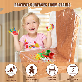 KIPHCA easy-clean clear chair cover that wipes clean quickly