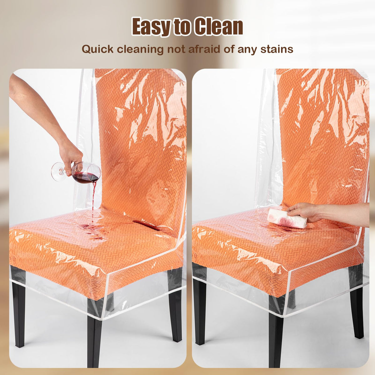 KIPHCA soft PE dining chair cover offering comfortable protection