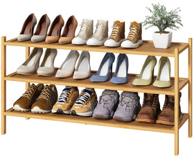 Kiplant long shoe rack showcases a 3-tier design for organized footwear storage.