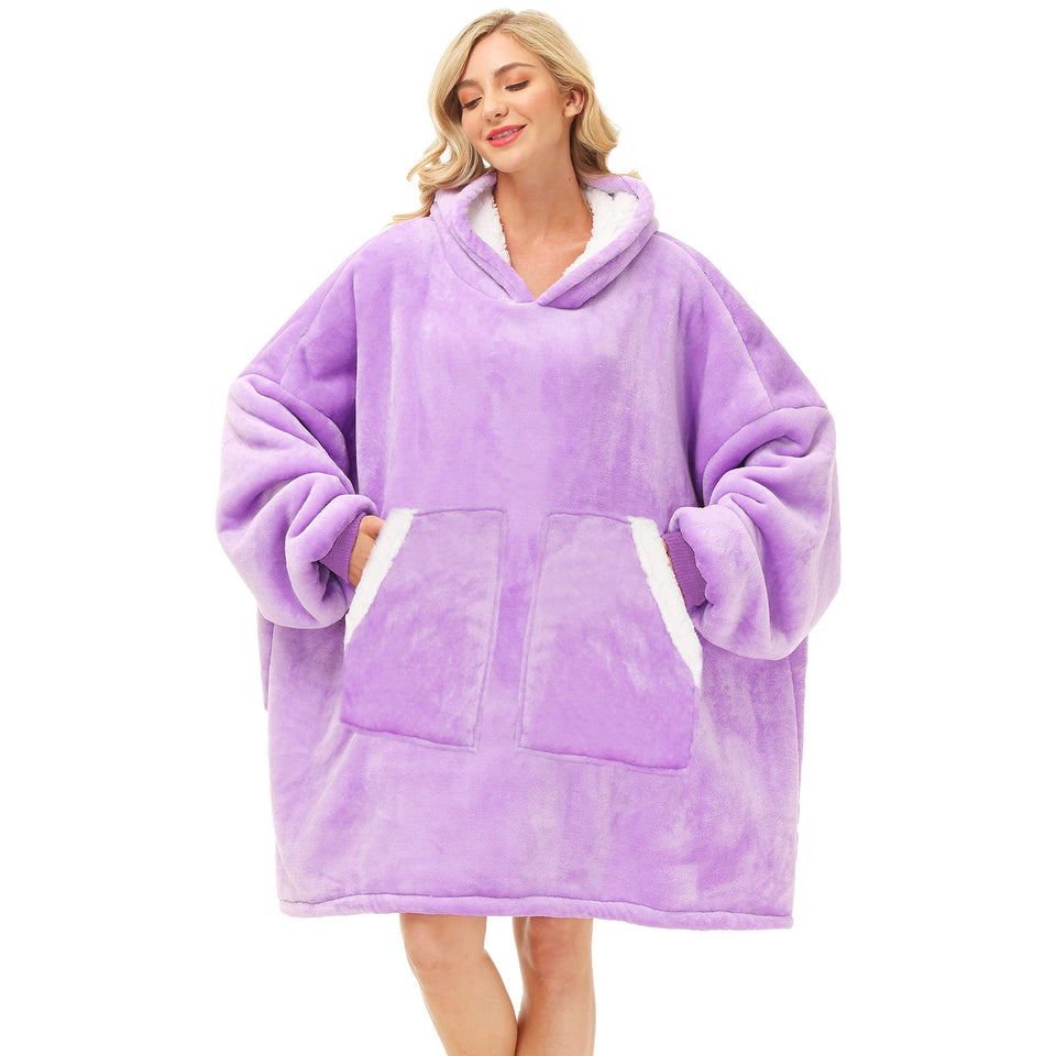 Kipswiza oversized wearable blanket hoodie front view for cozy at-home lounging