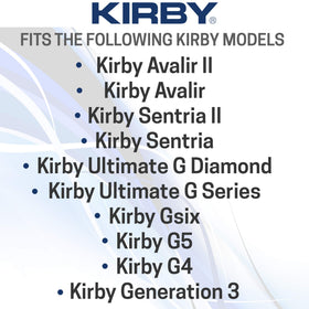 Kirby Part #204811 OEM bags label close-up, authentic replacement.