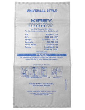 Kirby bag secure-seal design close-up for mess-free bag changes.