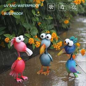 Kircust flamingo statue for patio, playful focal point in summer landscaping