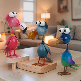 Kircust garden decor three-bird set offers lively focal points