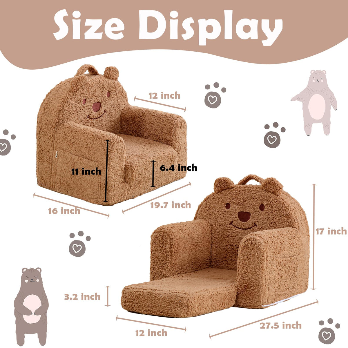 Kisdsa toddler-chair-fold-out-lounger opens to comfy play and rest space.