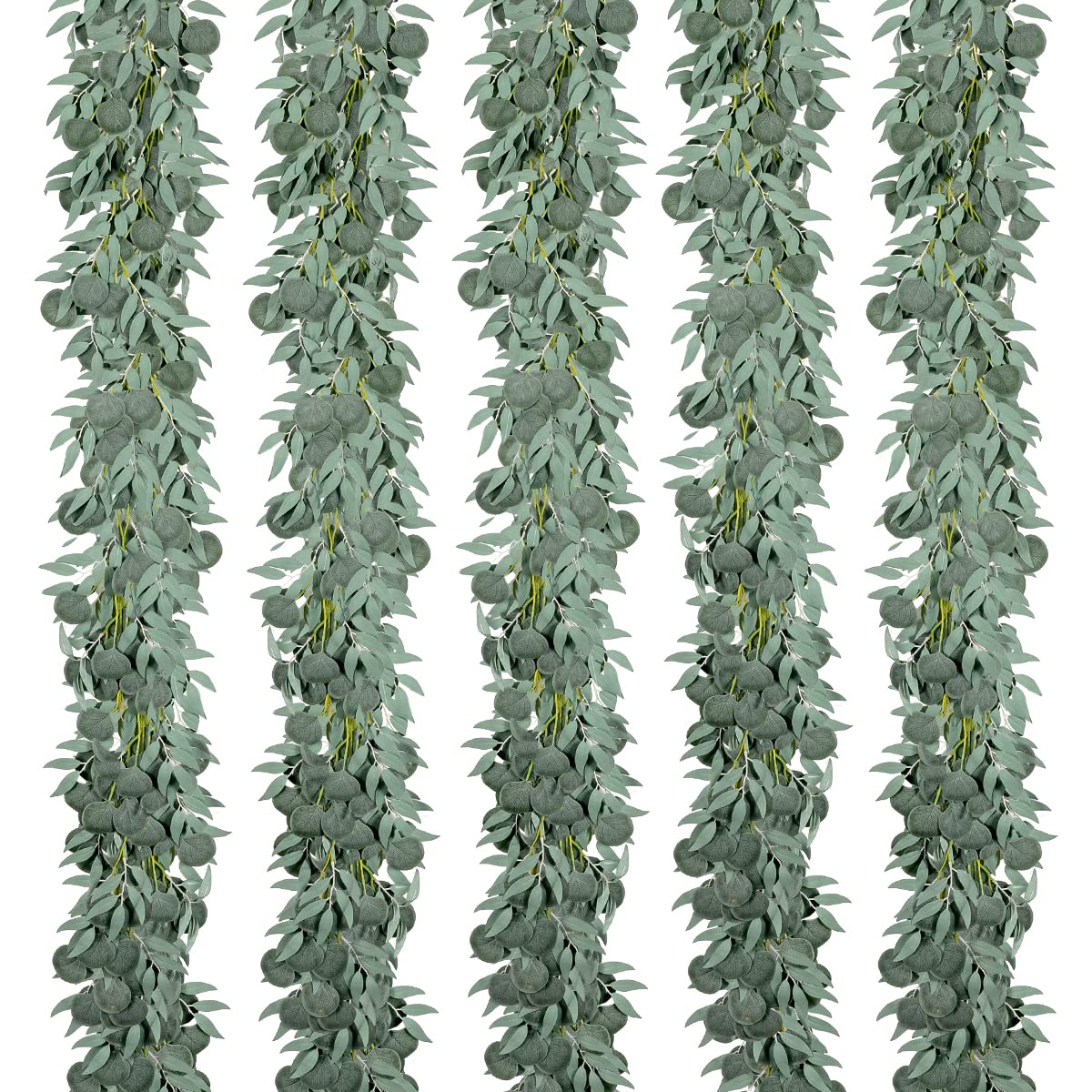 Kisflower green eucalyptus garland drapes arch decoration with lifelike leaves for weddings