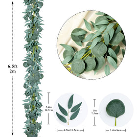 Kisflower greenery garland lines fences for versatile year-round decor