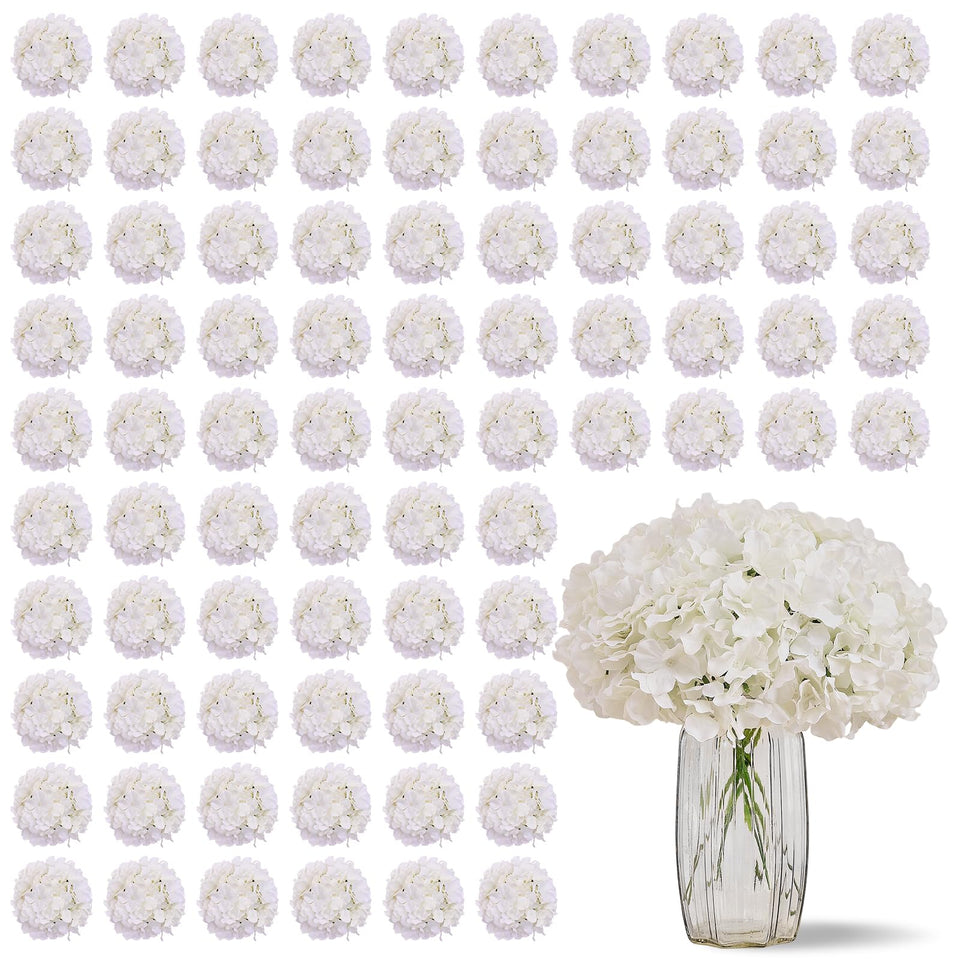 KISLOHUM ivory hydrangea flowers close-up for wedding centerpieces and home decor.