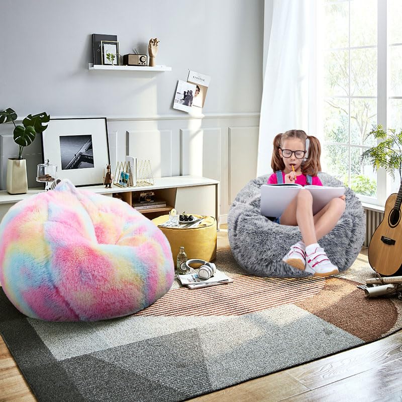 Kisoy bean bag chair built-in handle, easy to move between rooms.