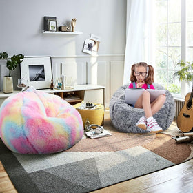 Kisoy bean bag chair built-in handle, easy to move between rooms.