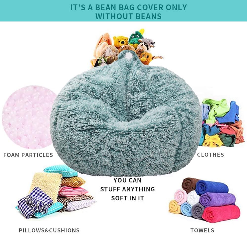 Kisoy bean bag cover in living room setup for kids space