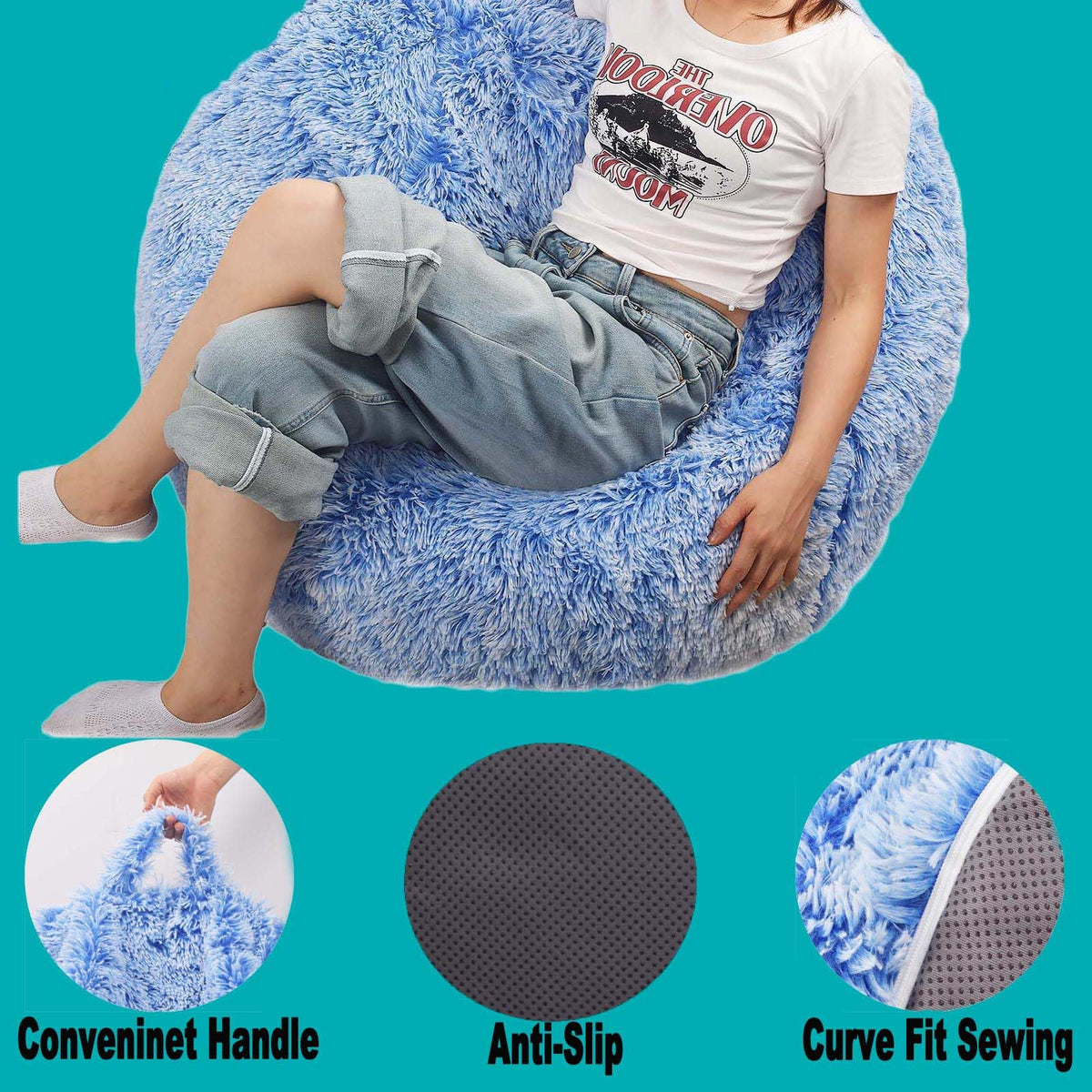 Kisoy blue faux fur storage cover makes a thoughtful gift.