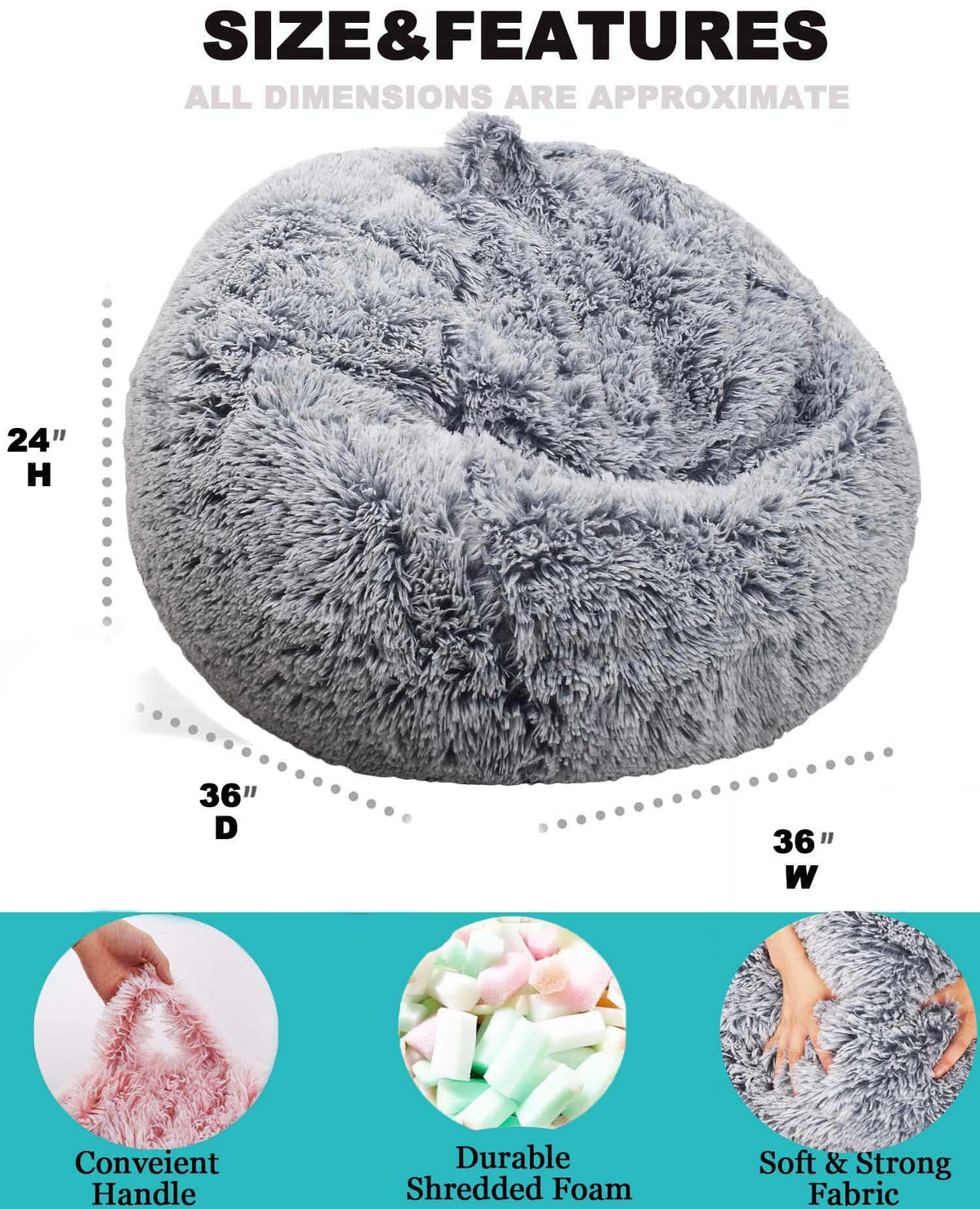 Kisoy faux fur fabric close-up shows stain-resistant, durable cover.