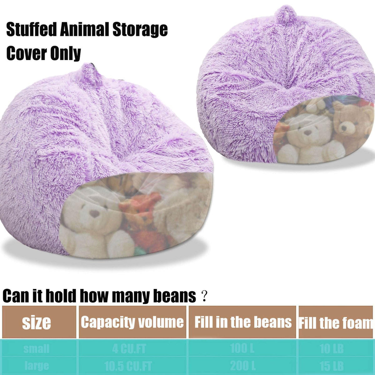 Kisoy lavender bean bag cover in a cozy living space adds soft seating.
