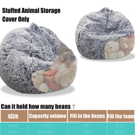 Kisoy storage concept with stuffed toys idea in gray cover