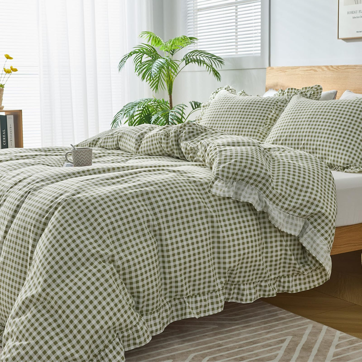Kisswish sage green tones in a bedroom setup showcasing versatile decor coordination.