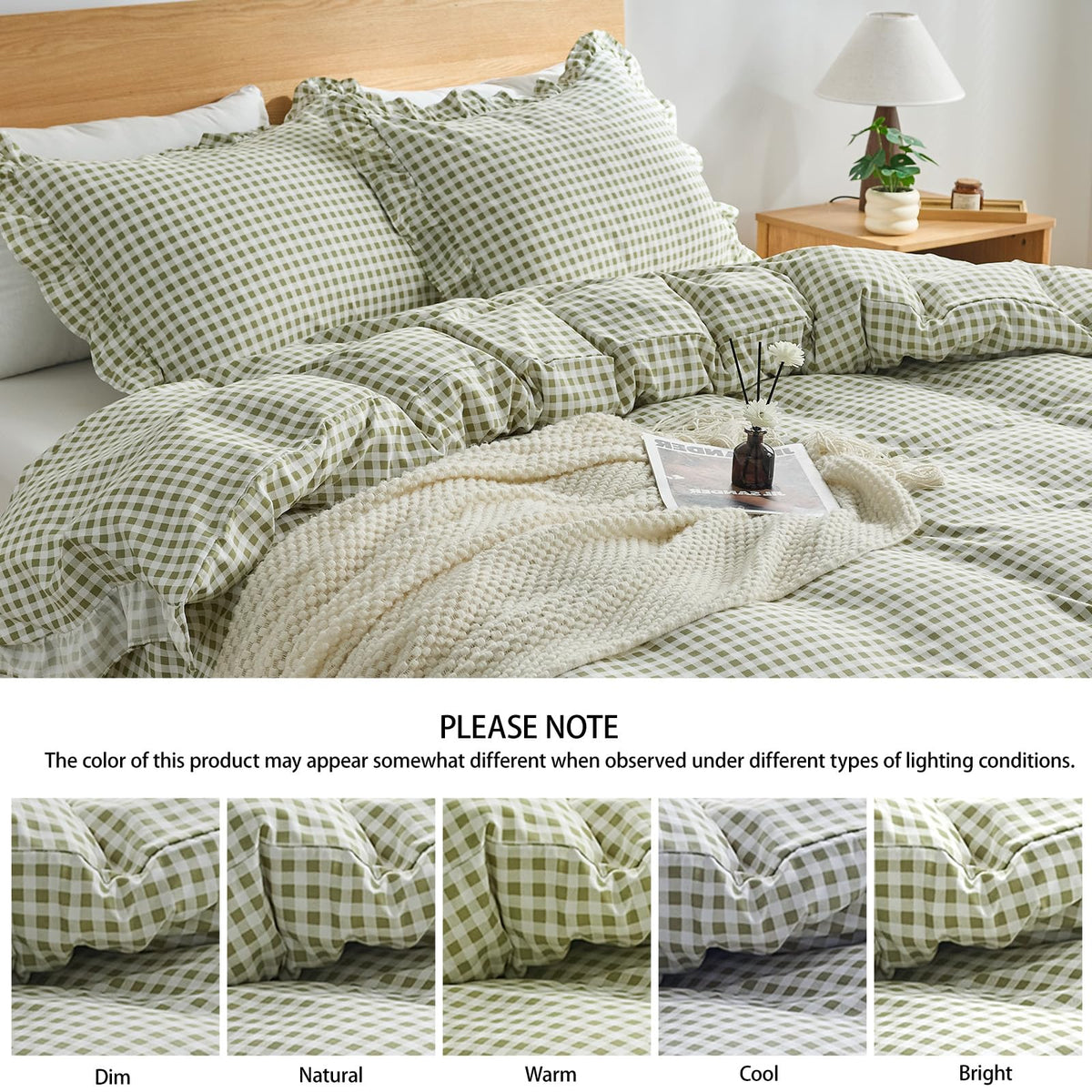 Kisswish bedding set image highlighting two pillow shams with envelope closures.